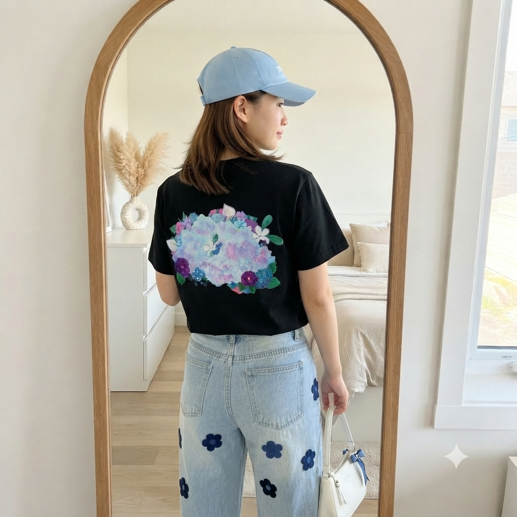 Hydrangea Cloud  Tee